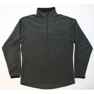 EMS Eastern Mountain Sports Men's Small Green 1/4 Zip Pullover Fleece Jacket